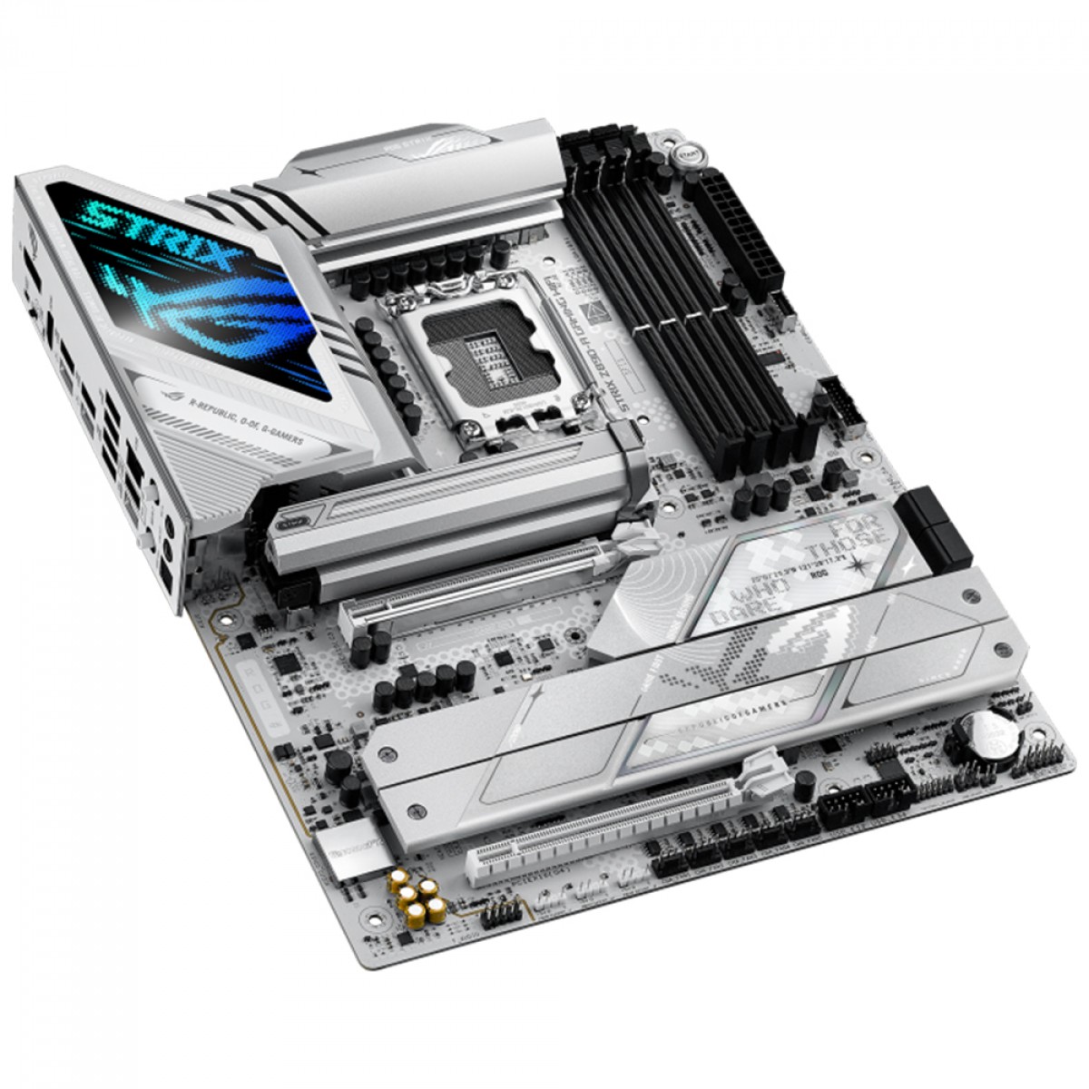 Placa Mãe Asus Rog Strix Z890-A Gaming WiFi, Chipset Z890, Intel LGA 1851, ATX, DDR5, White