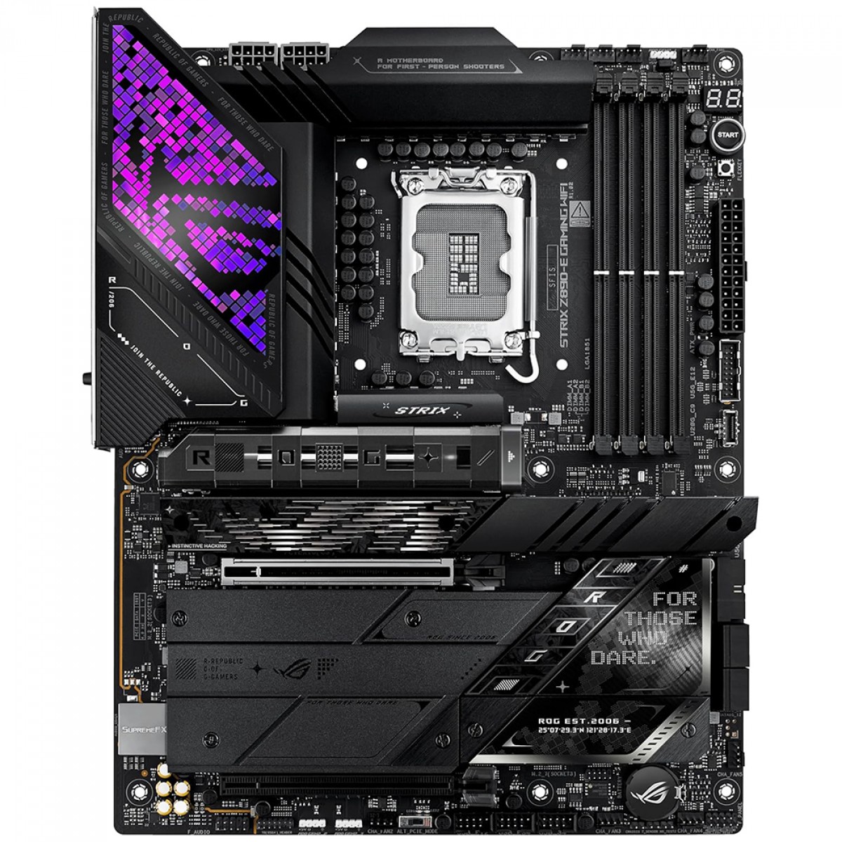 Placa Mãe Asus Rog Strix Z890-E Gaming WiFi, Chipset Z890, Intel LGA 1851, ATX, DDR5