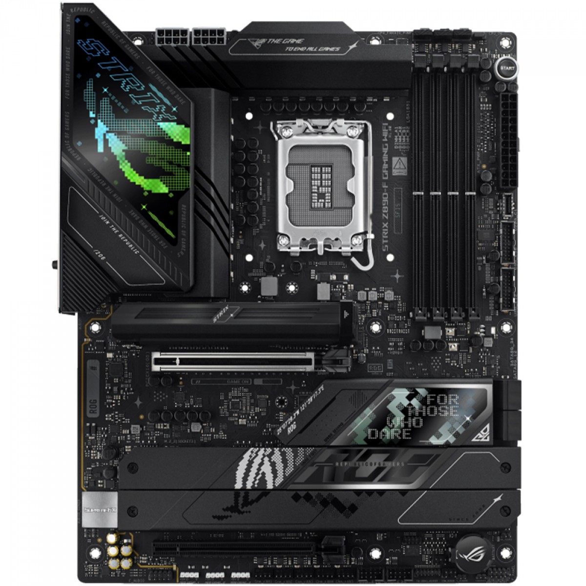 Placa Mãe Asus Rog Strix Z890-F Gaming WiFi, Chipset Z890, Intel LGA 1851, ATX, DDR5