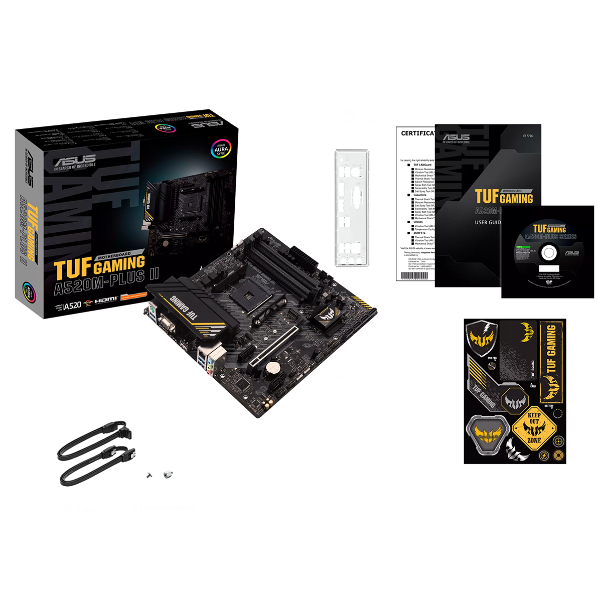 Placa Mãe Asus TUF Gaming A520M-PLUS II, Chipset A520, AMD AM4, mATX, DDR4, 90MB17G0-M0EAY0