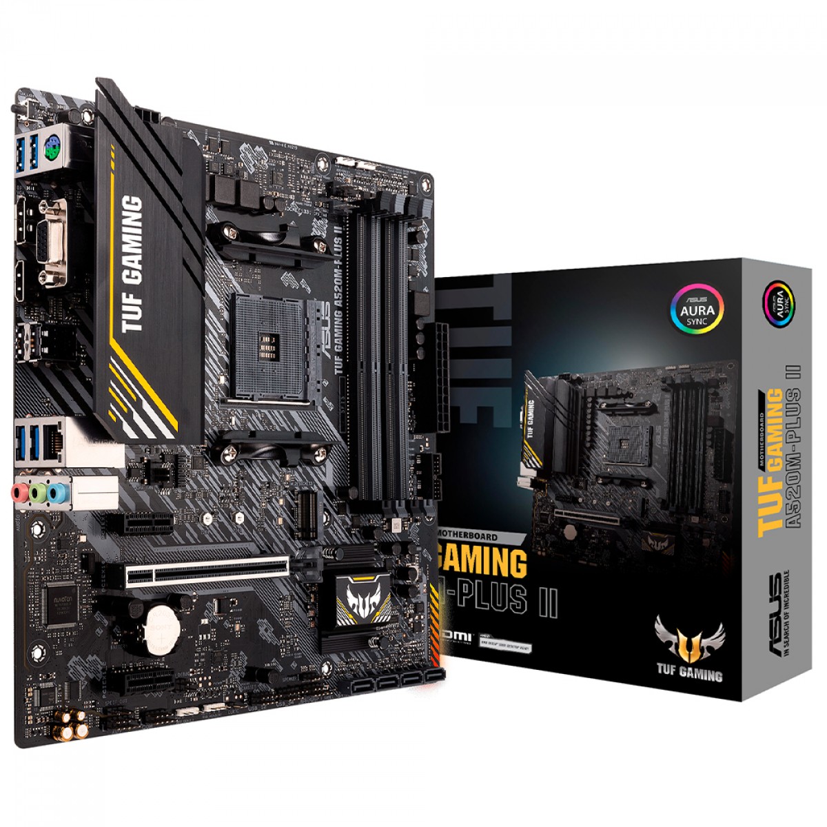 Placa Mãe Asus TUF Gaming A520M-PLUS II, Chipset A520, AMD AM4, mATX, DDR4, 90MB17G0-M0EAY0