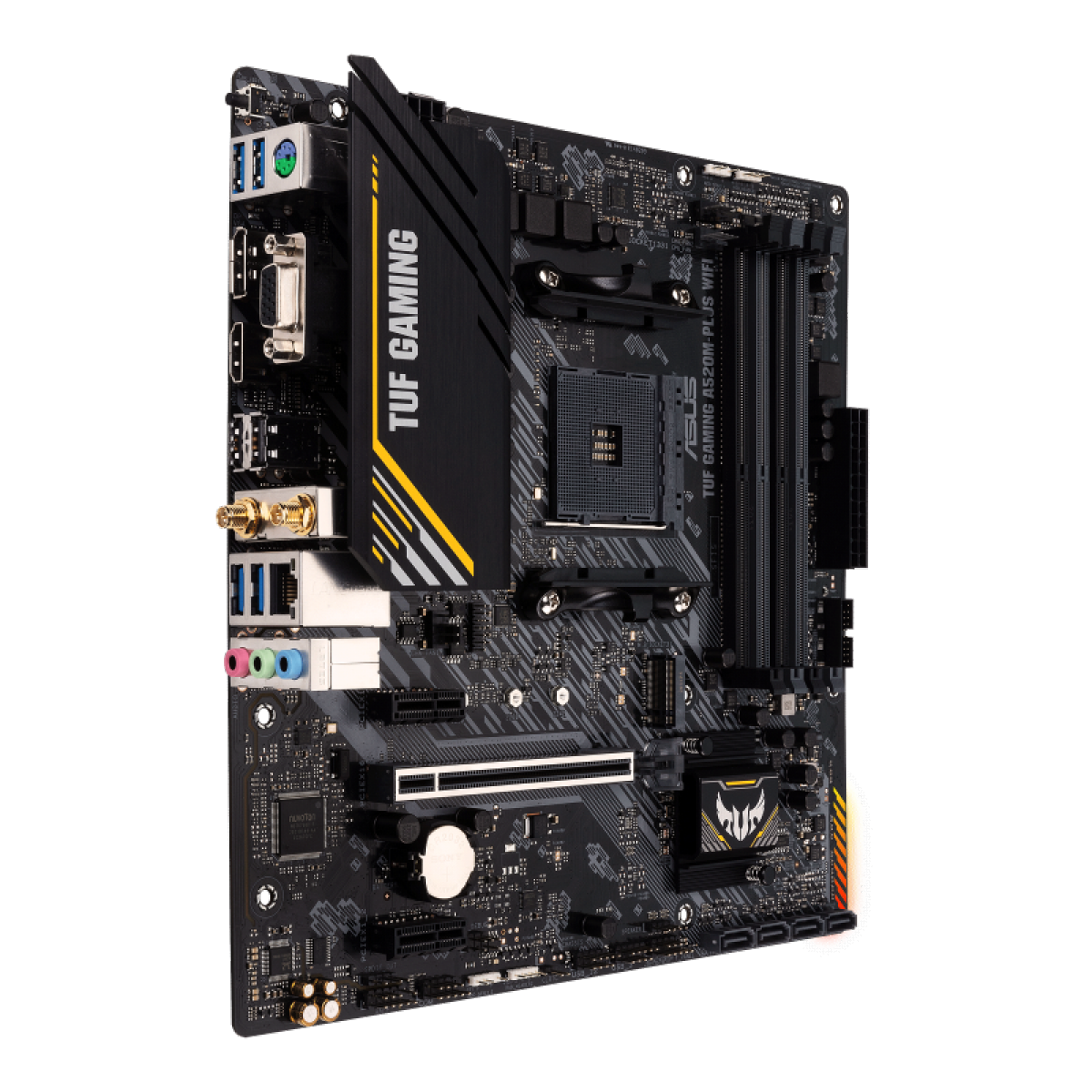 Placa Mãe Asus TUF Gaming A520M-PLUS WIFI, Chipset A520, AMD AM4, mATX, DDR4, 90MB17F0-M0EAY0