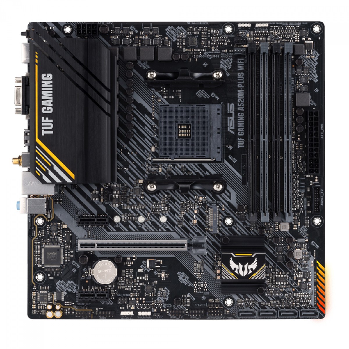 Placa Mãe Asus TUF Gaming A520M-PLUS WIFI, Chipset A520, AMD AM4, mATX, DDR4, 90MB17F0-M0EAY0