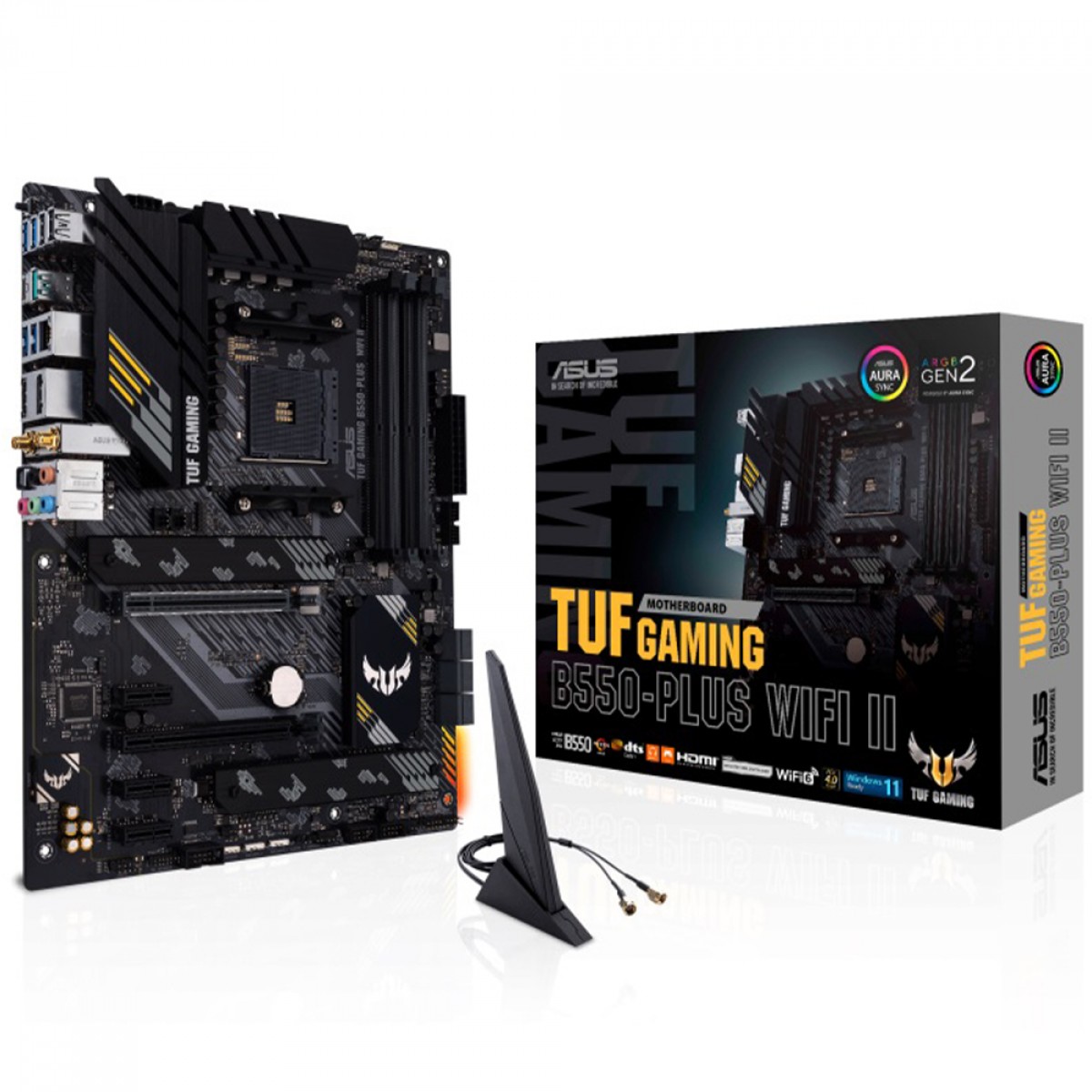 Placa Mãe Asus TUF Gaming B550-Plus Wi-Fi II, Chipset B550, AMD AM4, ATX, DDR4, 90MB19U0-M0EAY0
