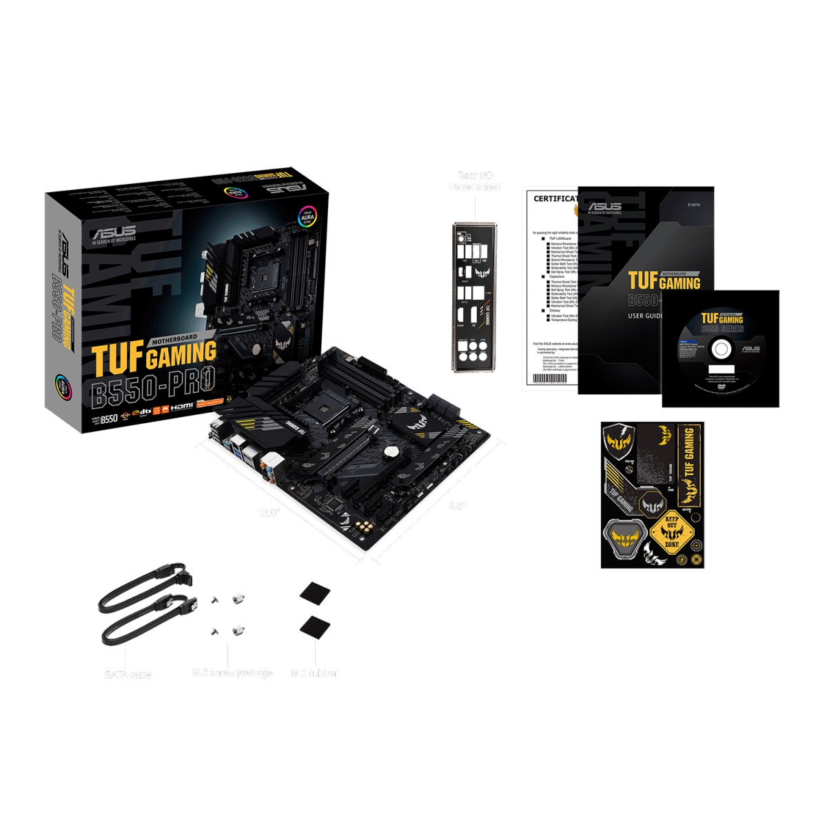 Placa Mãe ASUS TUF GAMING B550-PRO, Chipset B550, AMD AM4, ATX, DDR4, 90MB17R0-M0EAY0