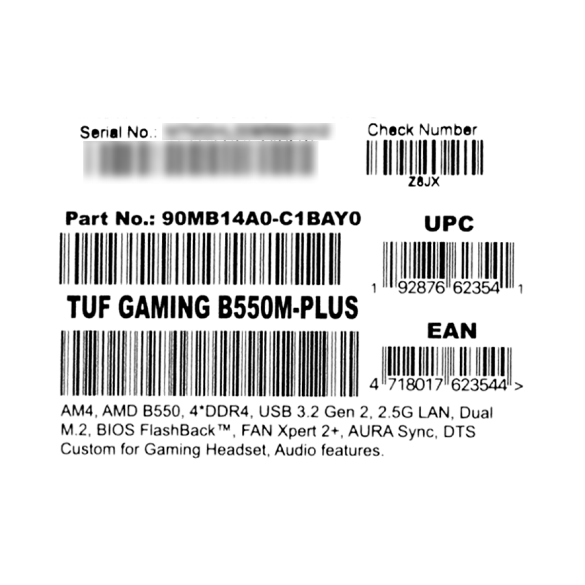 Placa Mãe Asus TUF Gaming B550M-Plus, Chipset B550, AMD AM4, mATX, DDR4, 90MB14A0-C1BAY0