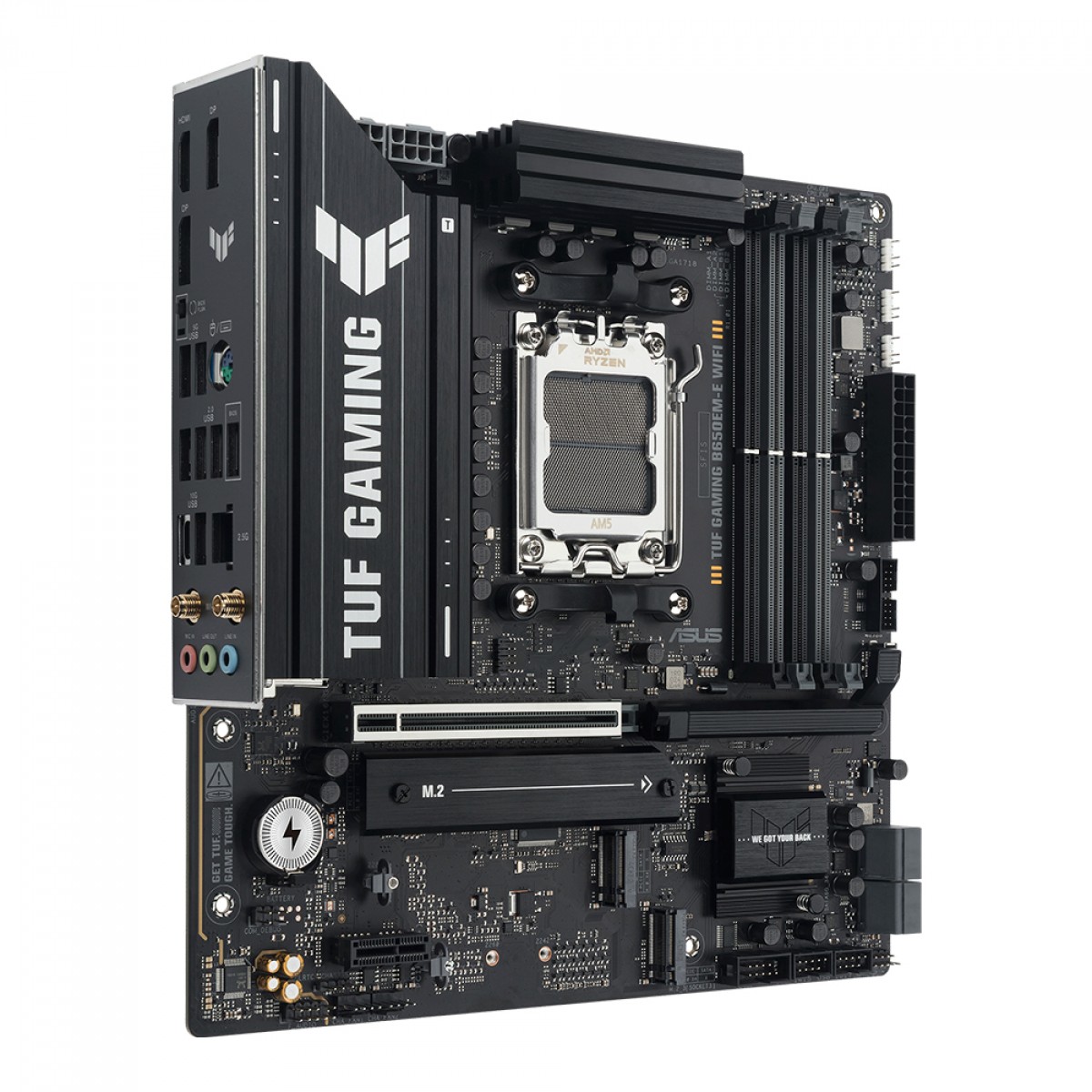 Placa Mãe Asus TUF Gaming B650EM-E WIFI, Chipset B650, AMD AM5, mATX, DDR5, 90MB1LR0-M0EAY0