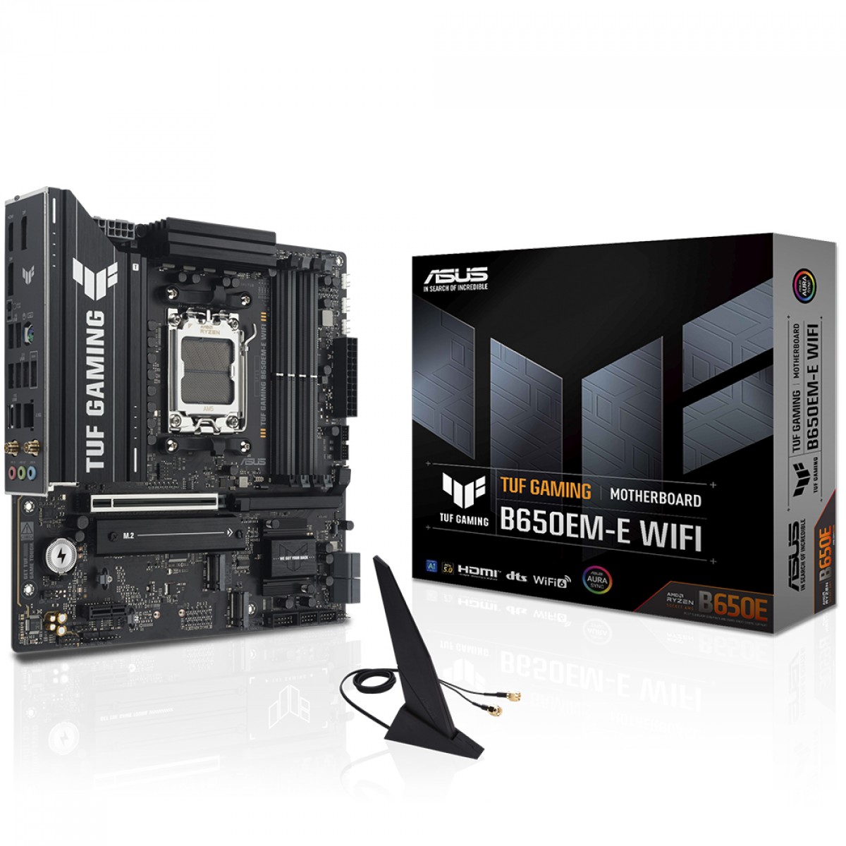 Placa Mãe Asus TUF Gaming B650EM-E WIFI, Chipset B650, AMD AM5, mATX, DDR5, 90MB1LR0-M0EAY0