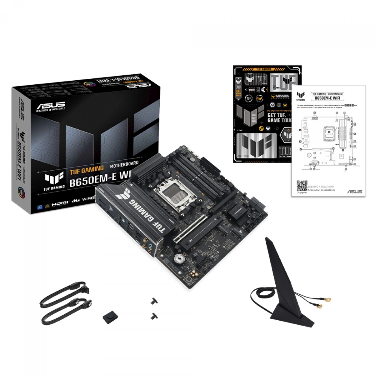 Placa Mãe Asus TUF Gaming B650EM-E WIFI, Chipset B650, AMD AM5, mATX, DDR5, 90MB1LR0-M0EAY0