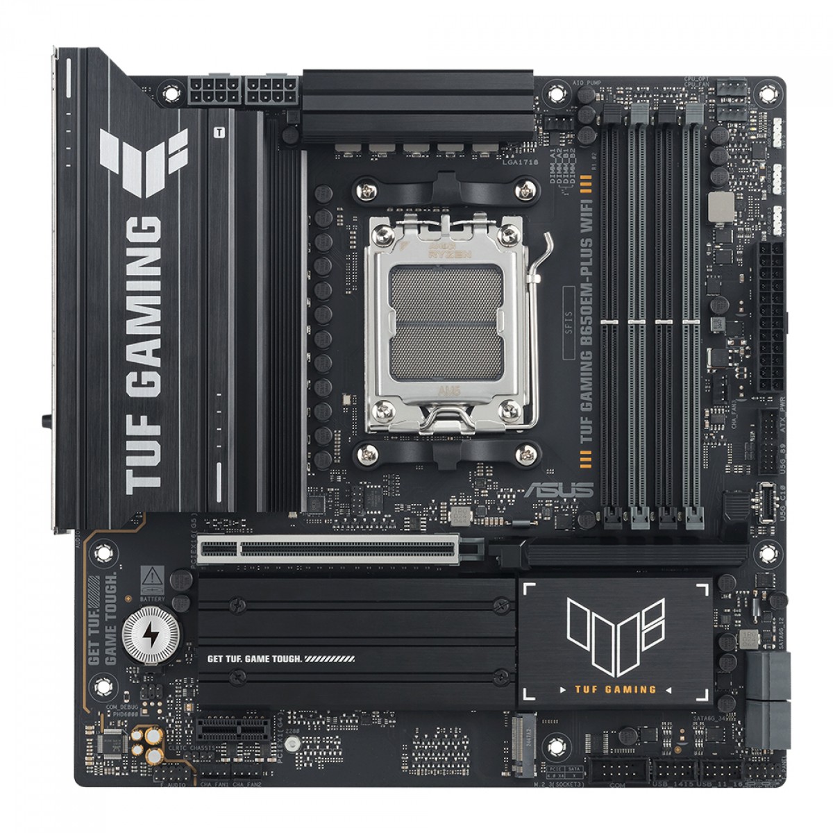 Placa Mãe Asus TUF-Gaming B650EM-Plus WIFI, Chipset B650, AMD AM5, MATX, DDR5, 90MB1LU0-M0EAY0