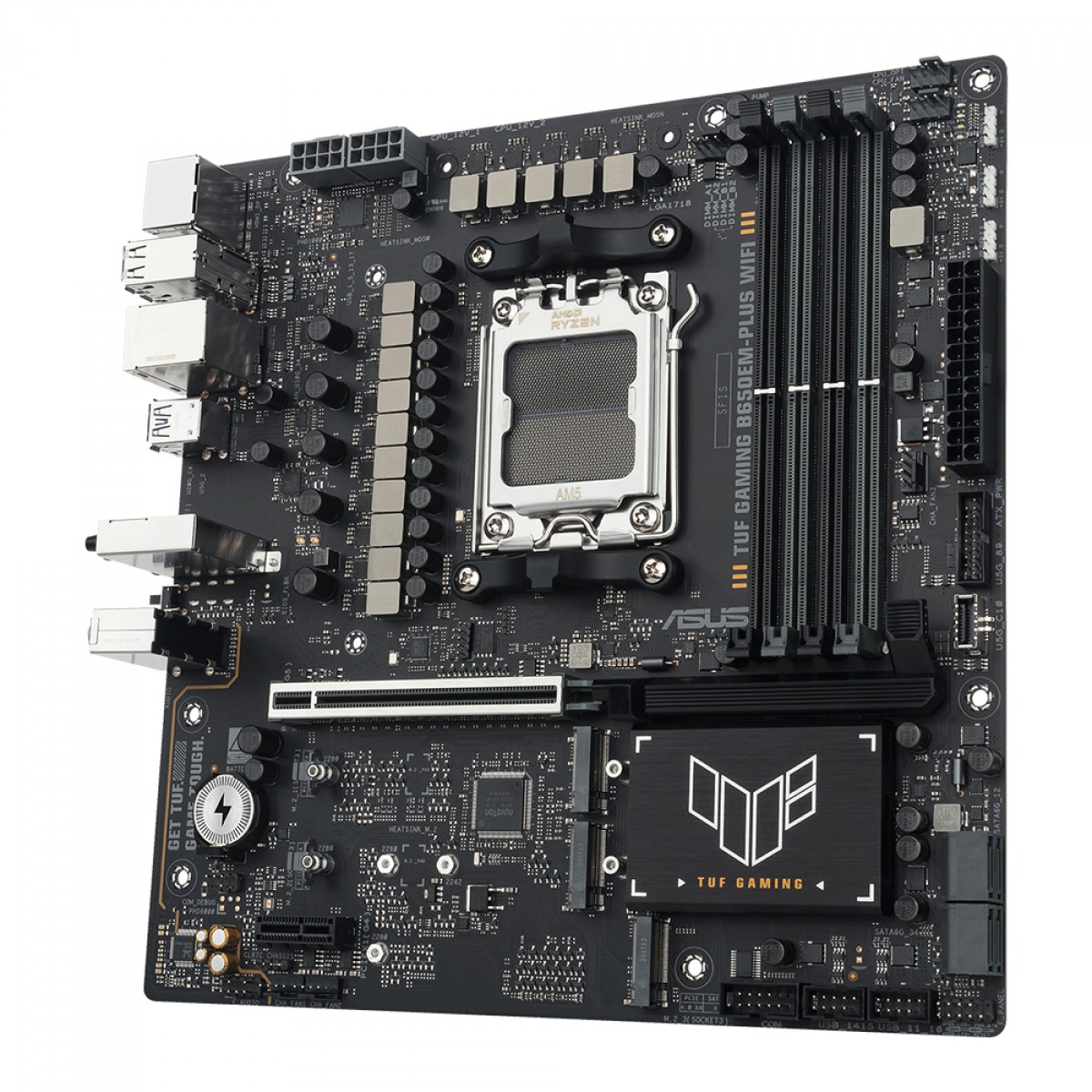 Placa Mãe Asus TUF-Gaming B650EM-Plus WIFI, Chipset B650, AMD AM5, MATX, DDR5, 90MB1LU0-M0EAY0