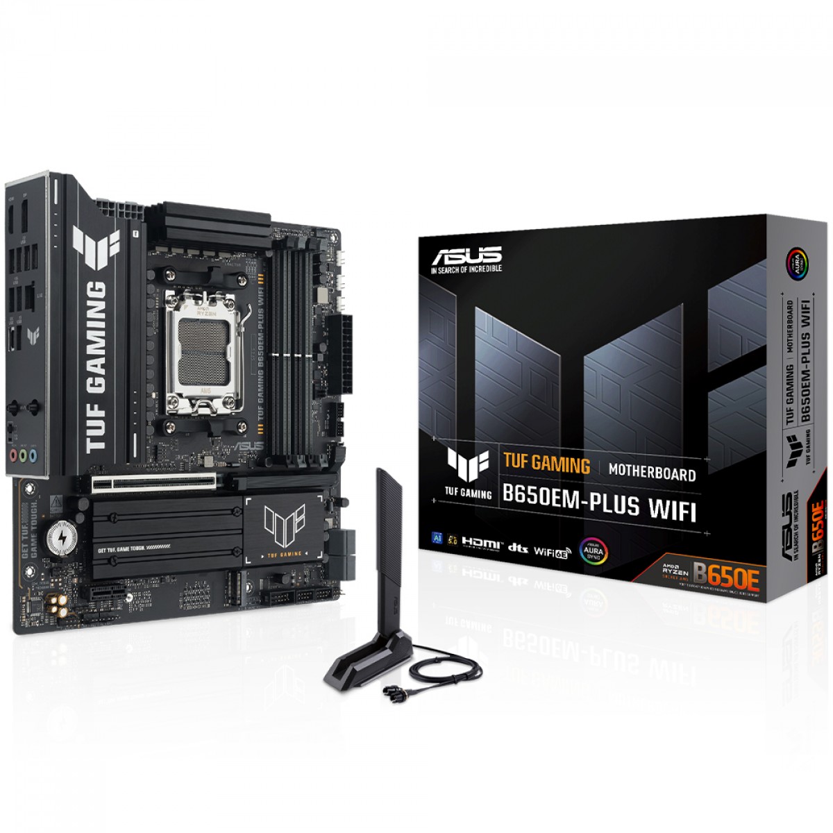 Placa Mãe Asus TUF-Gaming B650EM-Plus WIFI, Chipset B650, AMD AM5, MATX, DDR5, 90MB1LU0-M0EAY0