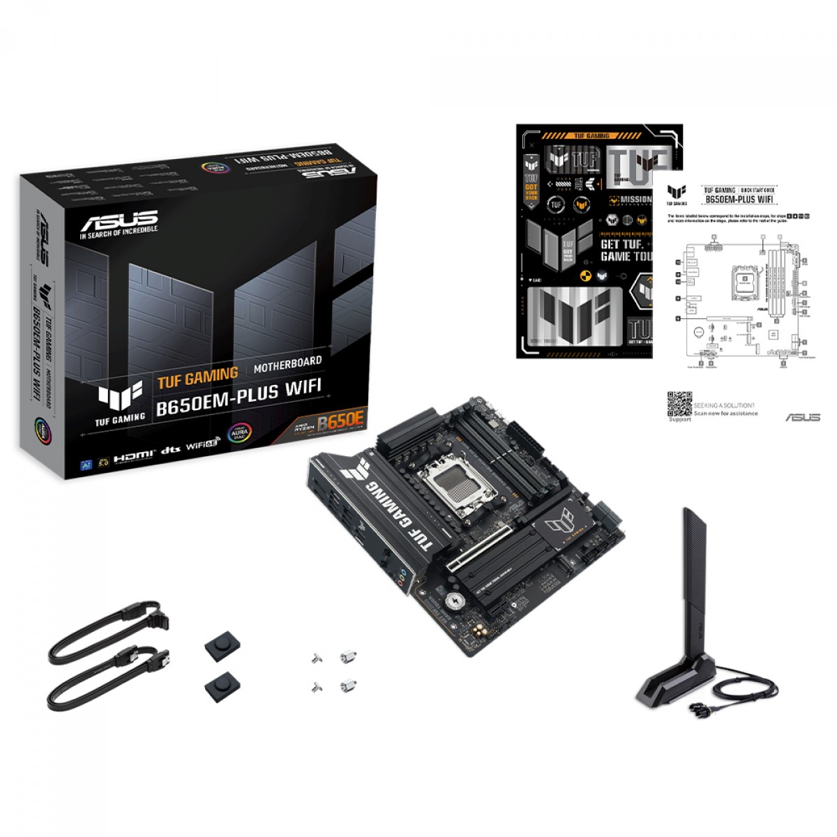 Placa Mãe Asus TUF-Gaming B650EM-Plus WIFI, Chipset B650, AMD AM5, MATX, DDR5, 90MB1LU0-M0EAY0