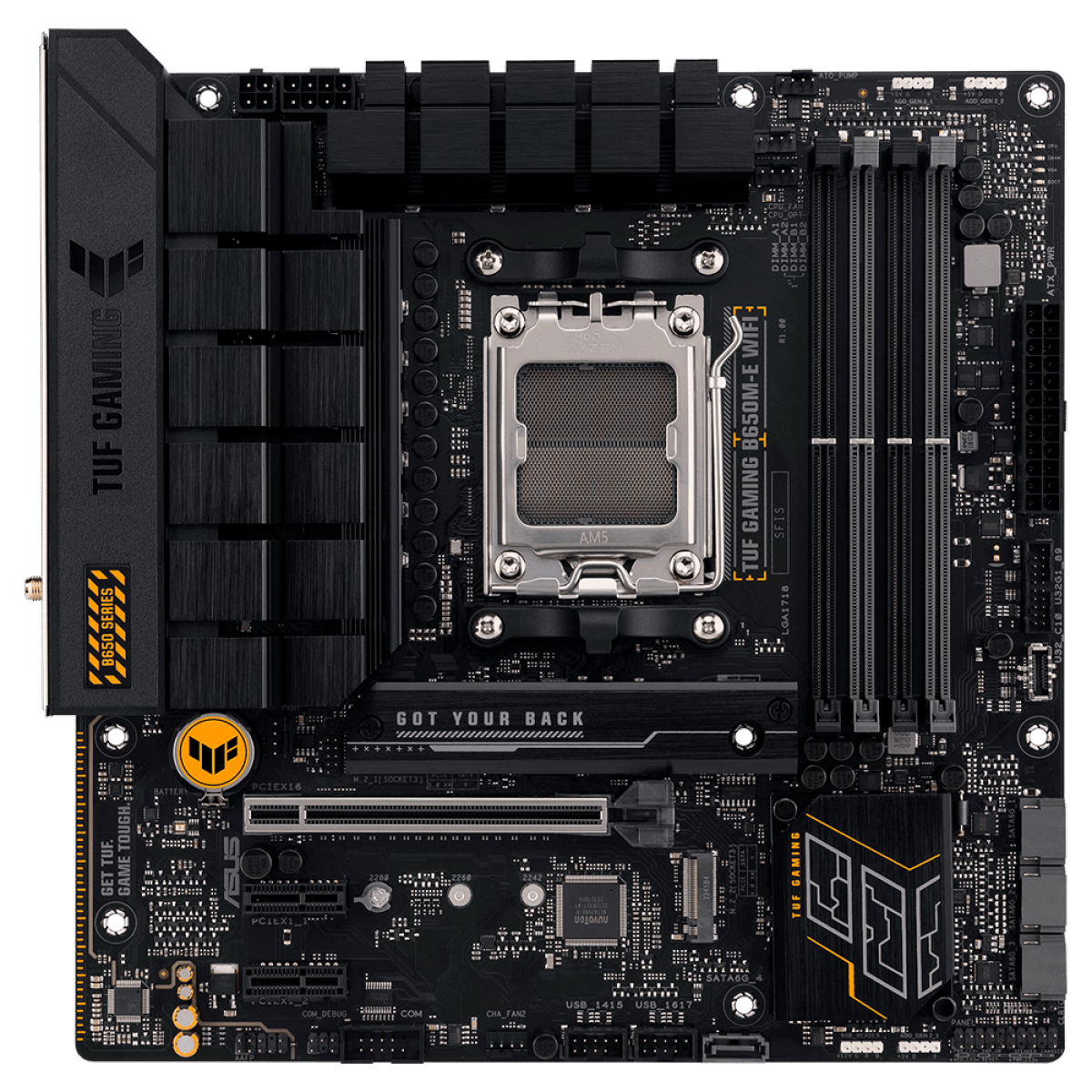 Placa Mãe Asus TUF Gaming B650M-E WIFI, Chipset B650, AMD AM5, mATX, DDR5, 90MB1FV0-M0EAY0