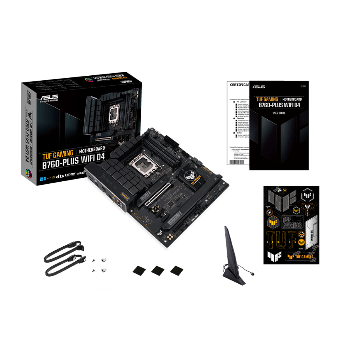 Placa Mãe Asus TUF Gaming B760-PLUS WIFI D4, Chipset B760, Intel LGA 1700, ATX, DDR4, 90MB1DF0-M1EAY0