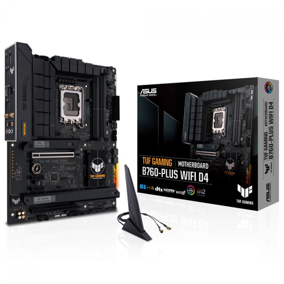 Placa Mãe Asus TUF Gaming B760-PLUS WIFI D4, Chipset B760, Intel LGA 1700, ATX, DDR4, 90MB1DF0-M1EAY0
