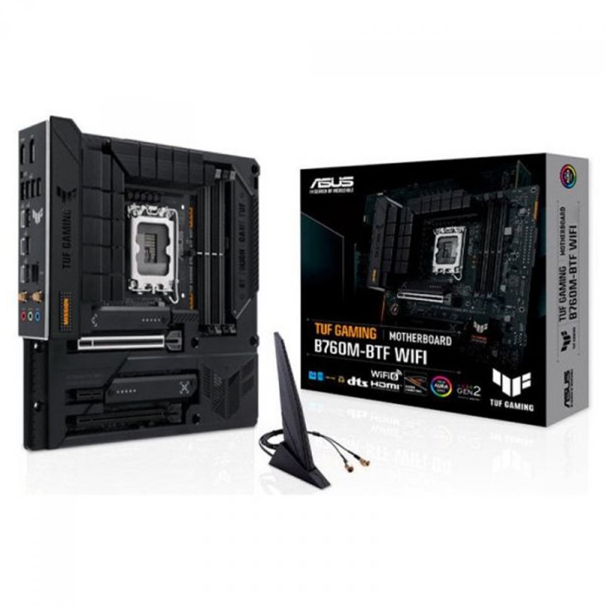Placa Mãe Asus TUF Gaming B760M-BTF WiFi, Chipset B760, Intel LGA 1700, mATX, DDR5, 90MB1G50-M0EAY0