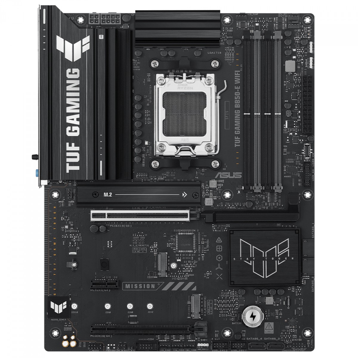 Placa Mãe Asus TUF Gaming B850-E WiFi, Chipset B850, AMD AM5, ATX, DDR5, 90MB1L20-M0EAY0