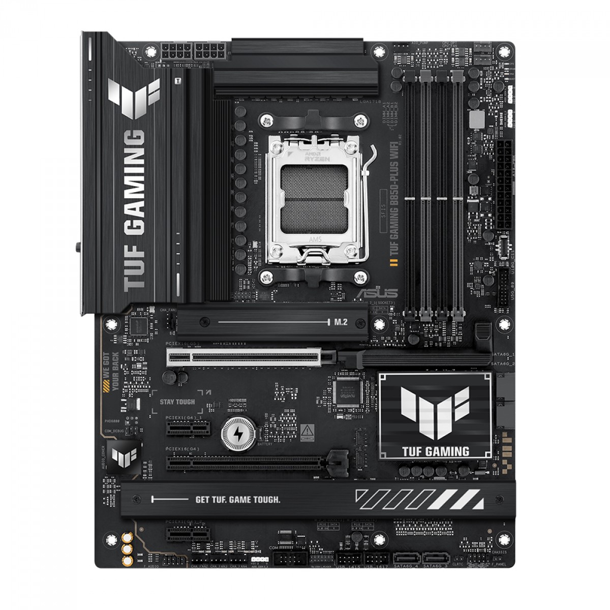 Placa Mãe Asus TUF Gaming B850-PLUS WIFI, Chipset B850, AMD AM5, ATX, DDR5, 90MB1J30-M0EAY0