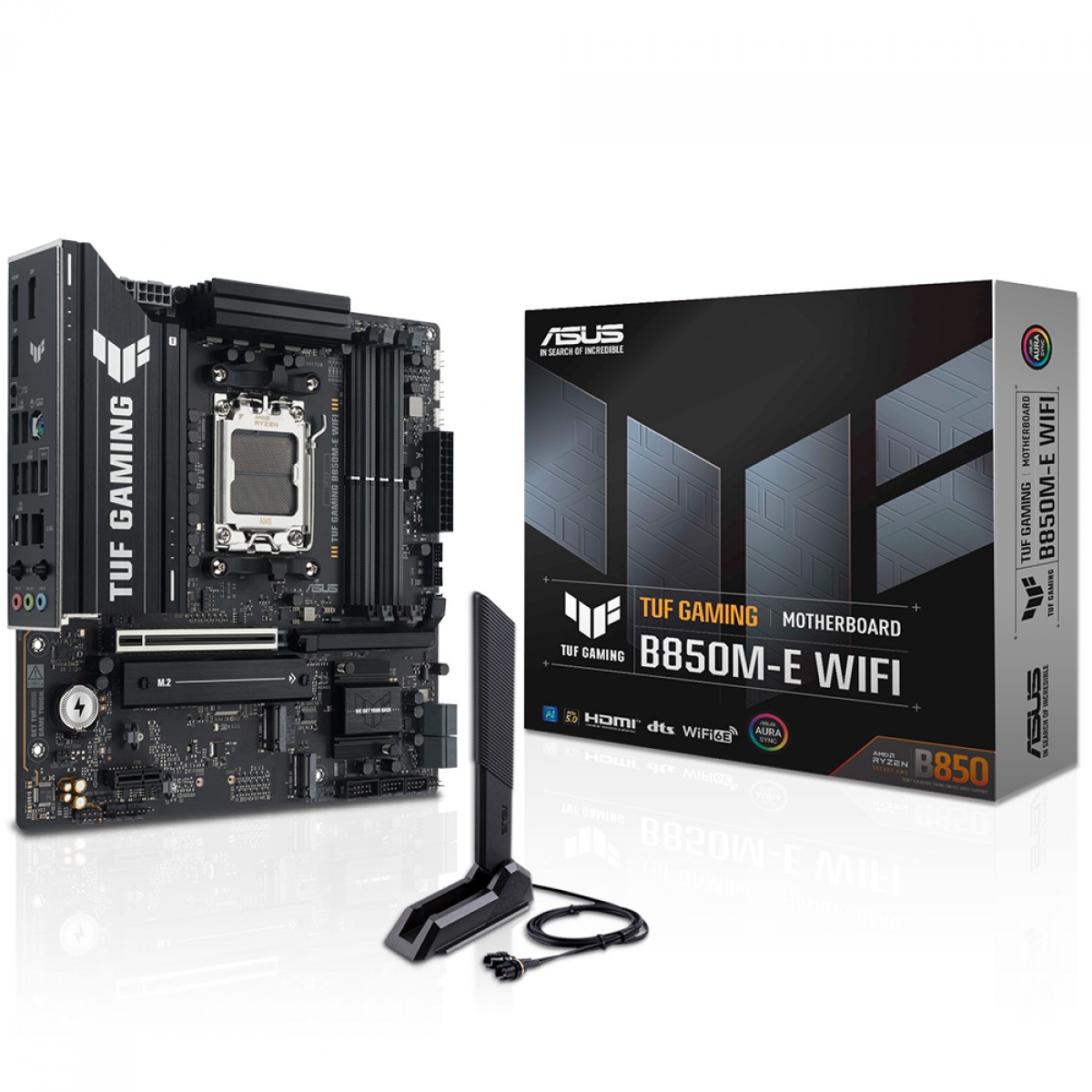Placa Mãe Asus TUF-Gaming B850M-E WIFI, Chipset B850, AMD AM5, MATX, DDR5, 90MB1LS0-M0EAY0