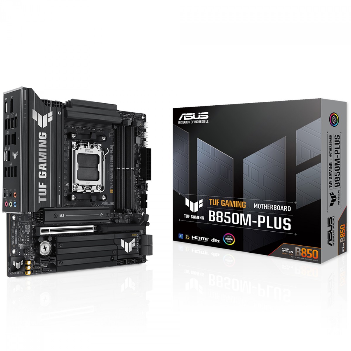 Placa Mãe Asus TUF Gaming B850M-PLUS, Chipset B850, AMD AM5, mATX, DDR5, 90MB1IX0-M0EAY0