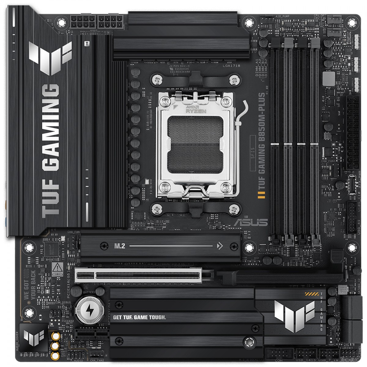 Placa Mãe Asus TUF Gaming B850M-PLUS, Chipset B850, AMD AM5, mATX, DDR5, 90MB1IX0-M0EAY0
