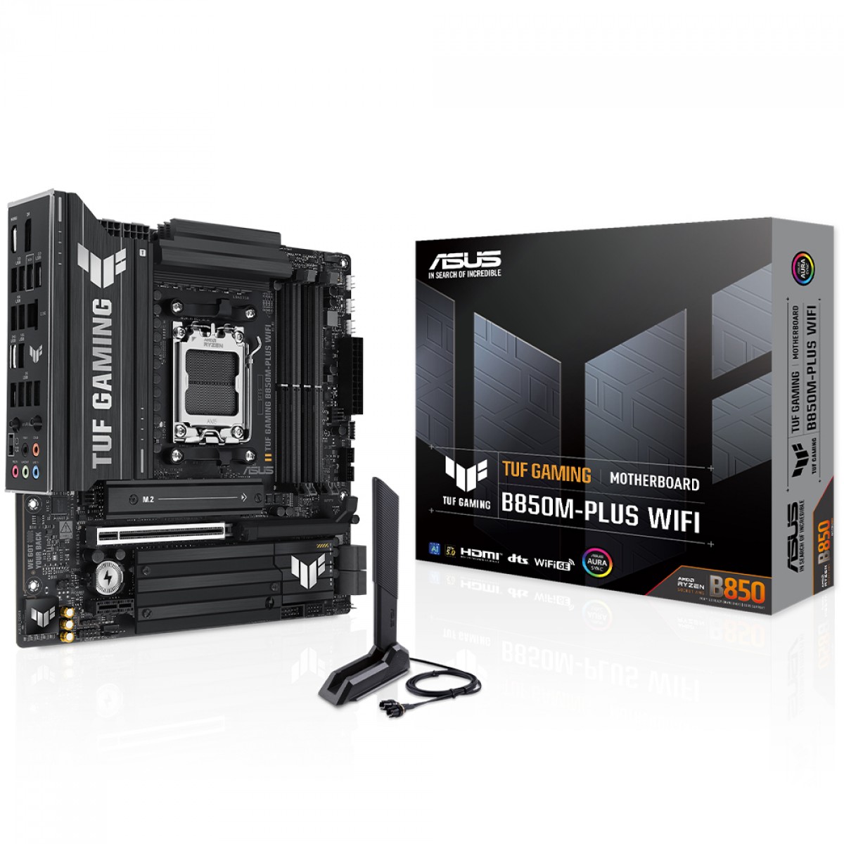 Placa Mãe Asus TUF-Gaming B850M-Plus WIFI, Chipset B850, AMD AM5, MATX, DDR5