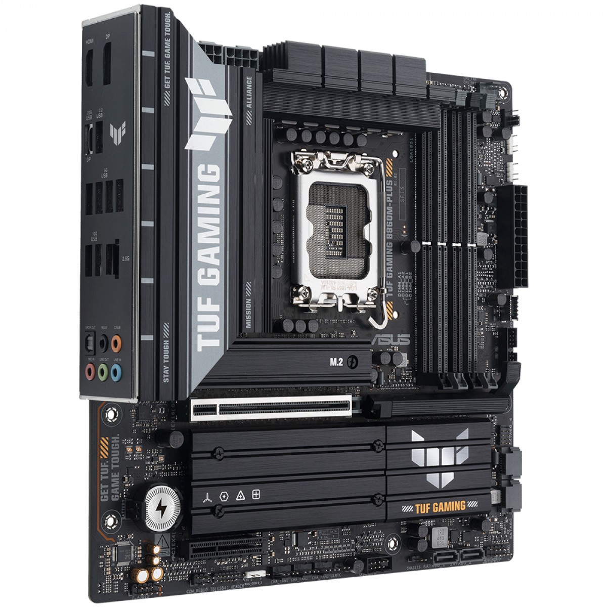 Placa Mãe Asus TUF Gaming B860M-PLUS, Chipset B860, Intel LGA 1851, mATX, DDR5, 90MB1JW0-M0EAY0