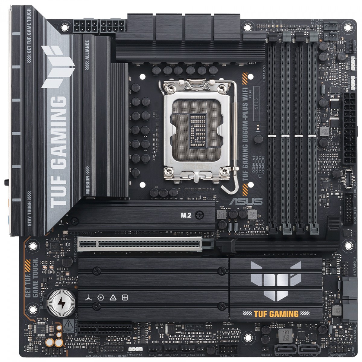 Placa Mãe Asus TUF Gaming B860M-PLUS WiFi, Chipset B860, Intel LGA 1851, mATX, DDR5, 90MB1JV0-M0EAY0