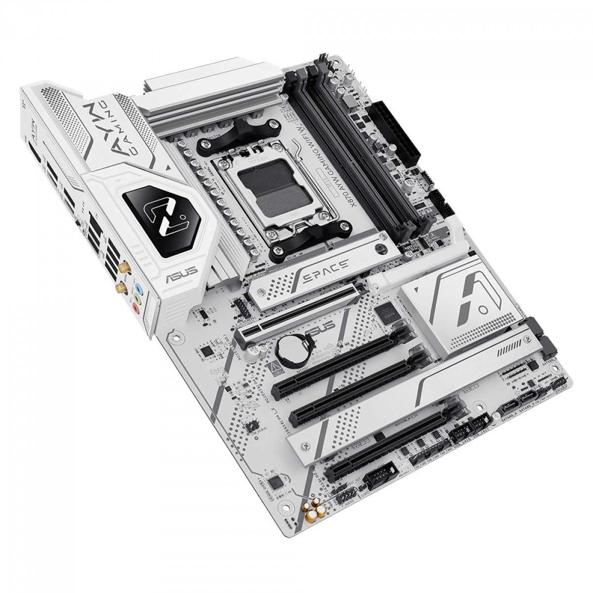 Placa Mãe Asus X870 AYW Gaming WIFI W, Chipset X870, AMD AM5, ATX, DDR5, White