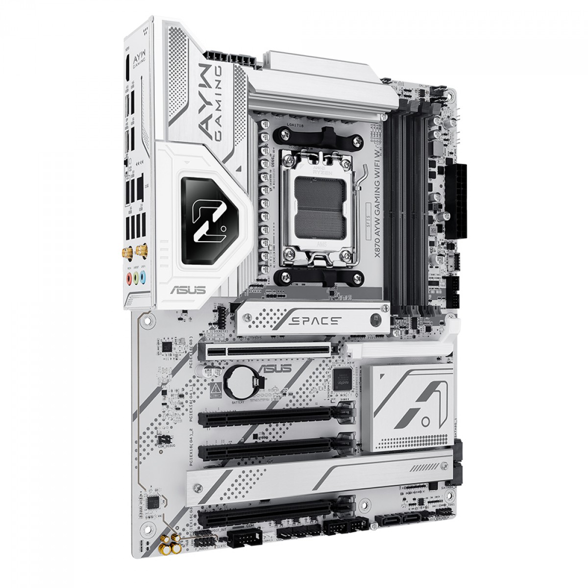 Placa Mãe Asus X870 AYW Gaming WIFI W, Chipset X870, AMD AM5, ATX, DDR5, White