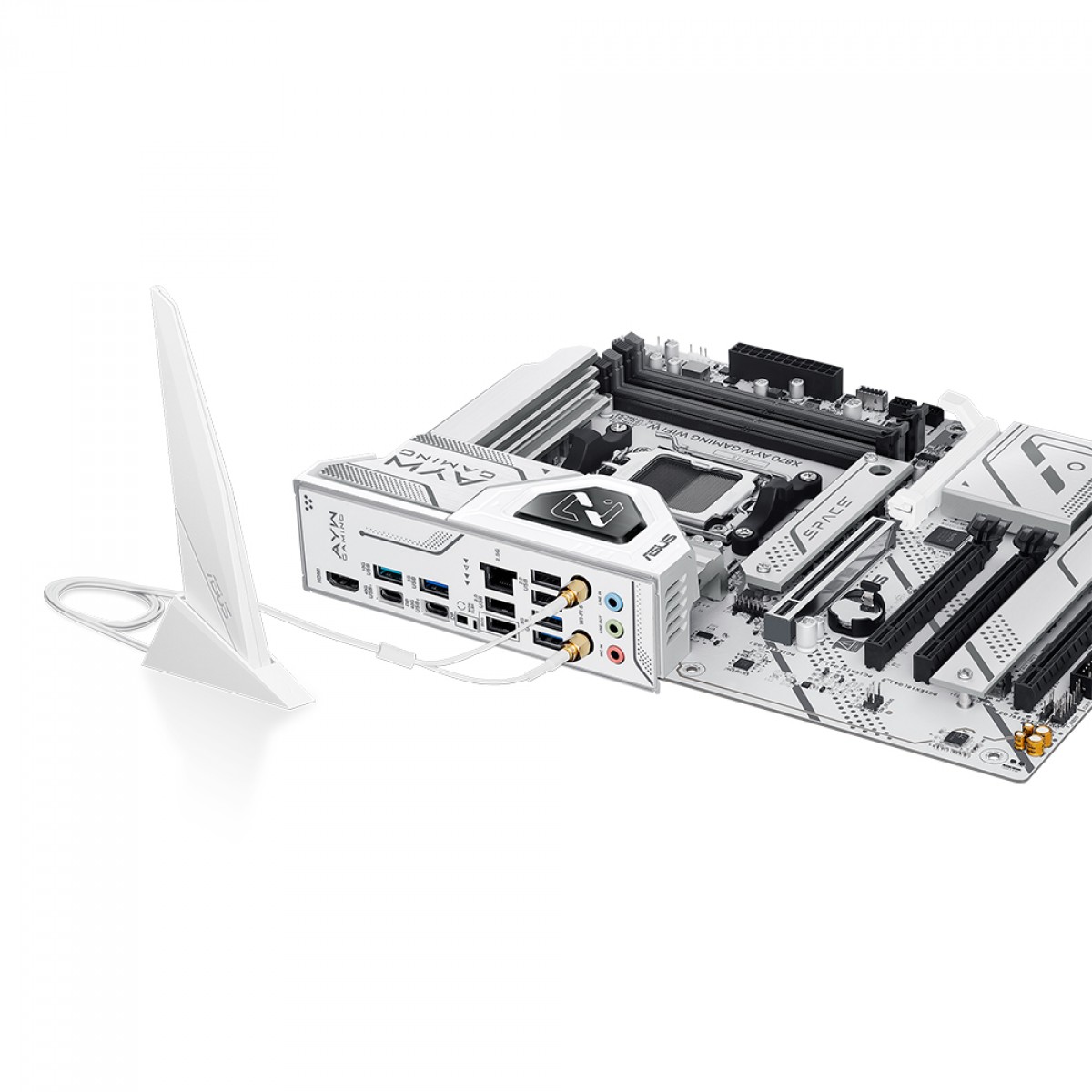 Placa Mãe Asus X870 AYW Gaming WIFI W, Chipset X870, AMD AM5, ATX, DDR5, White