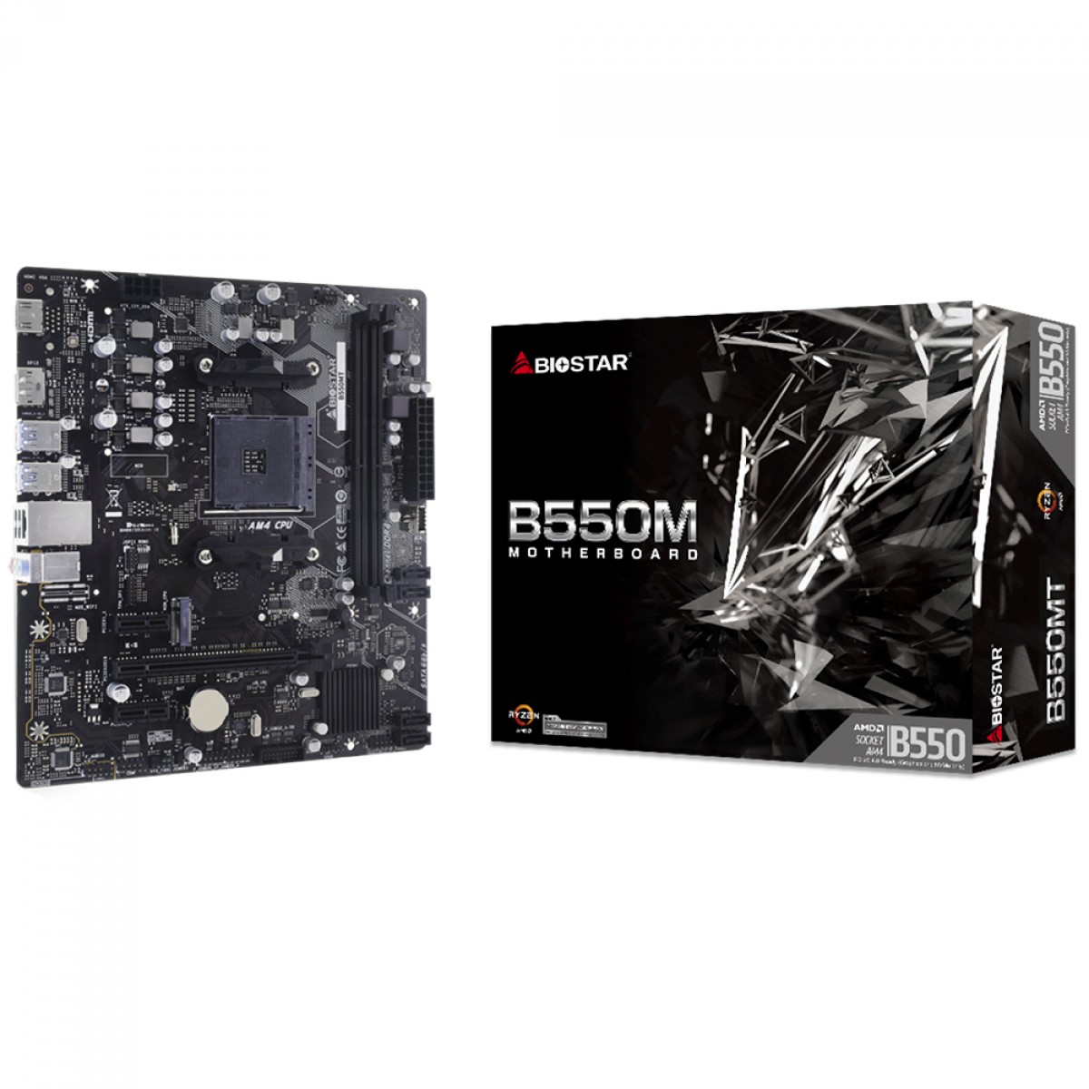 Placa Mãe Biostar B550MT, Chipset B550, AMD AM4, mATX, DDR4