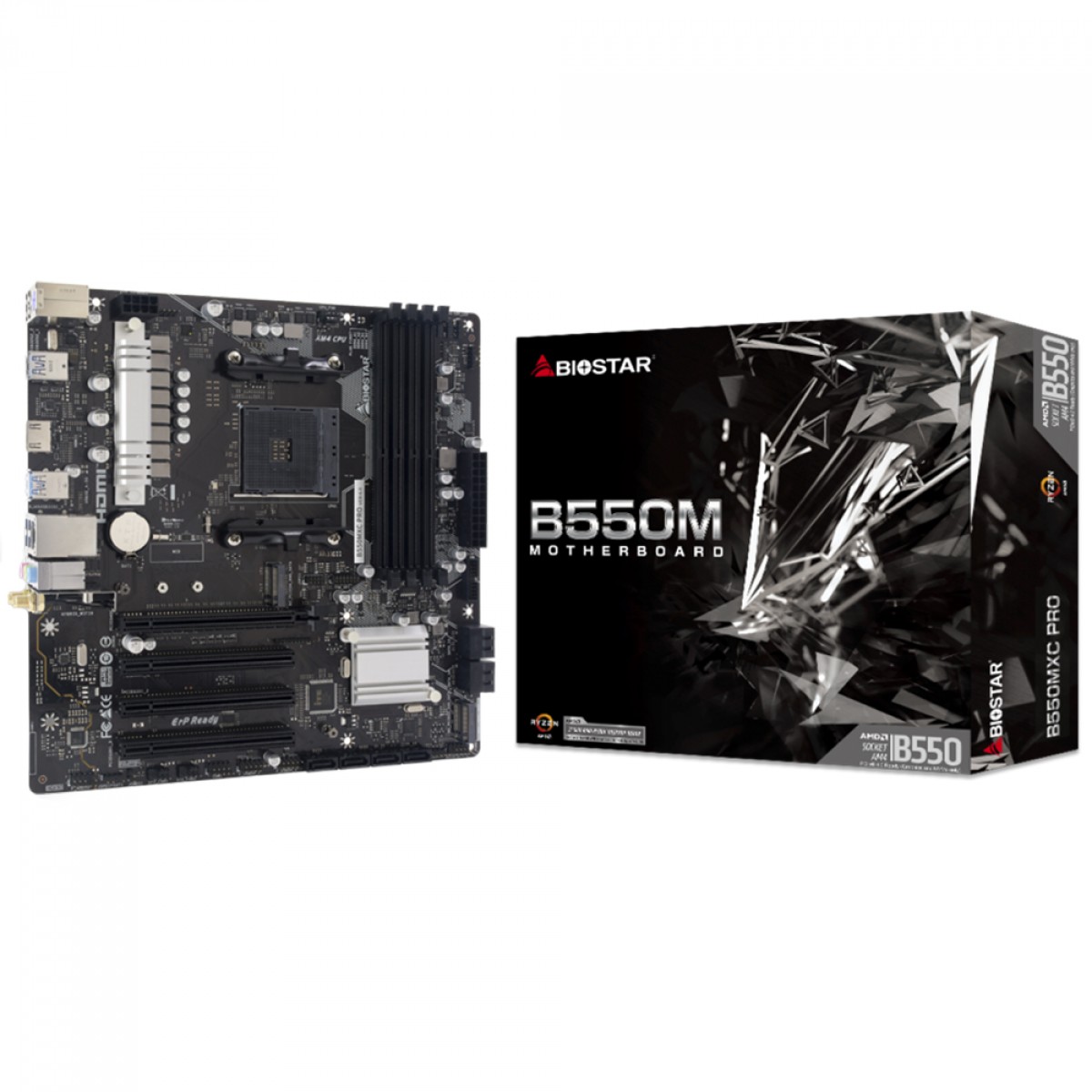 Placa Mãe Biostar B550MXC PRO, Chipset B550, AMD AM4, mATX, DDR4 