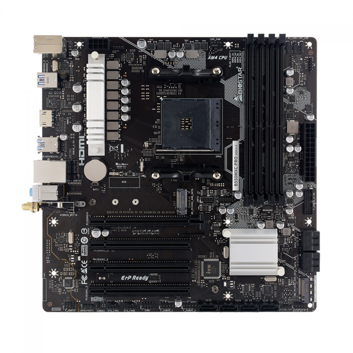 Placa Mãe Biostar B550MXC PRO, Chipset B550, AMD AM4, mATX, DDR4 