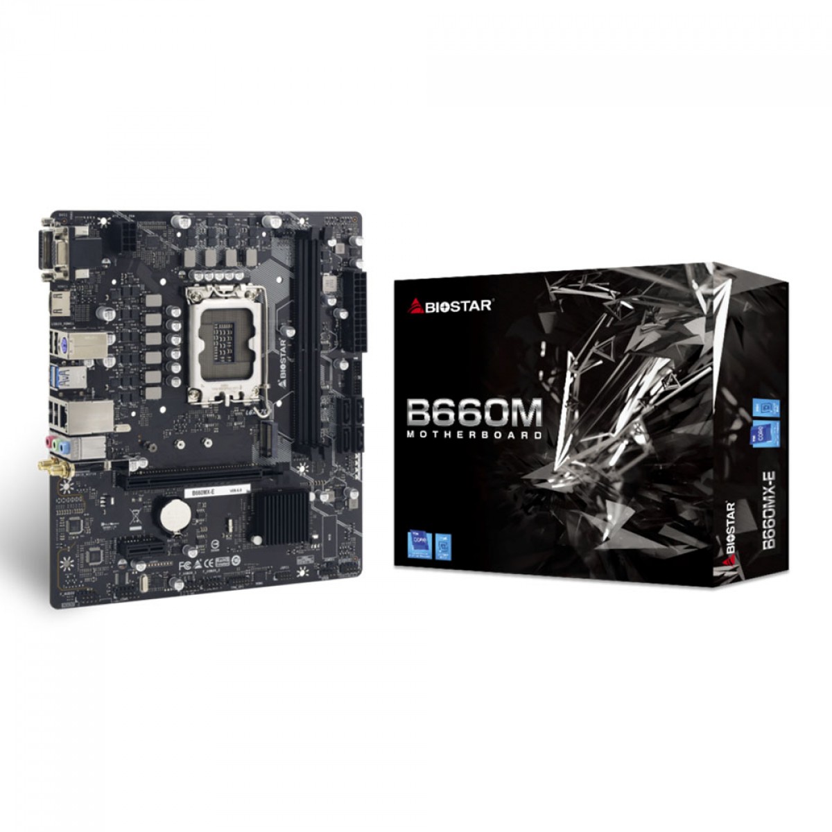 Placa Mãe Biostar B660MX-E, Chipset B660, Intel LGA 1700, mATX, DDR4