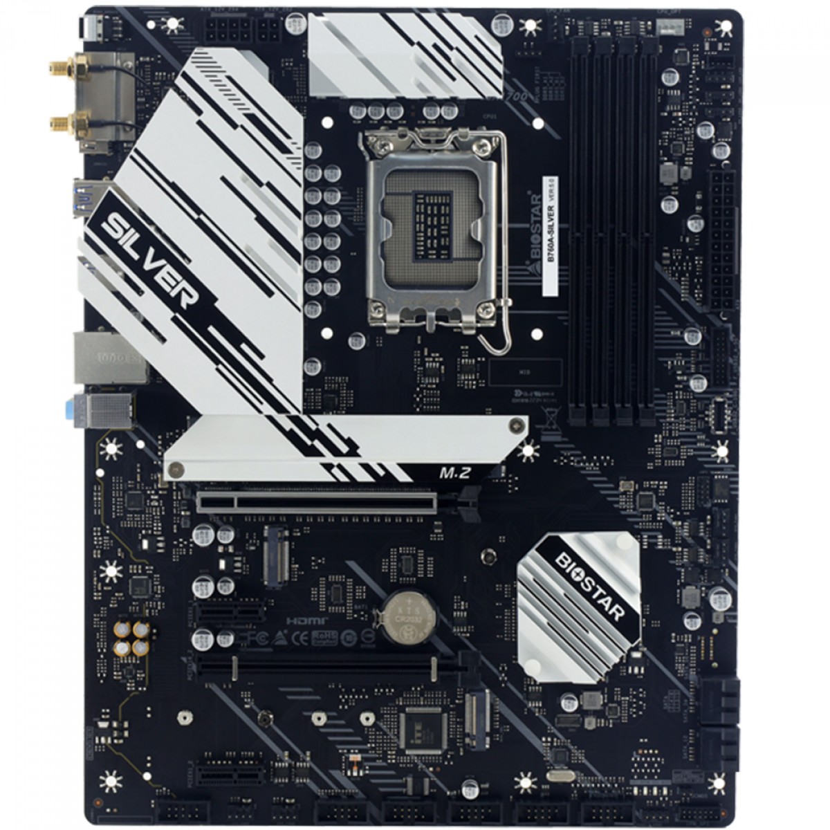 Placa Mãe Biostar B760A-Silver, Chipset B760, Intel LGA 1700, ATX, DDR5