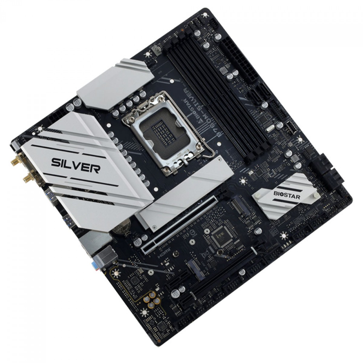 Placa Mãe Biostar B760M-Silver, Chipset B760, Intel LGA 1700, MATX, DDR5