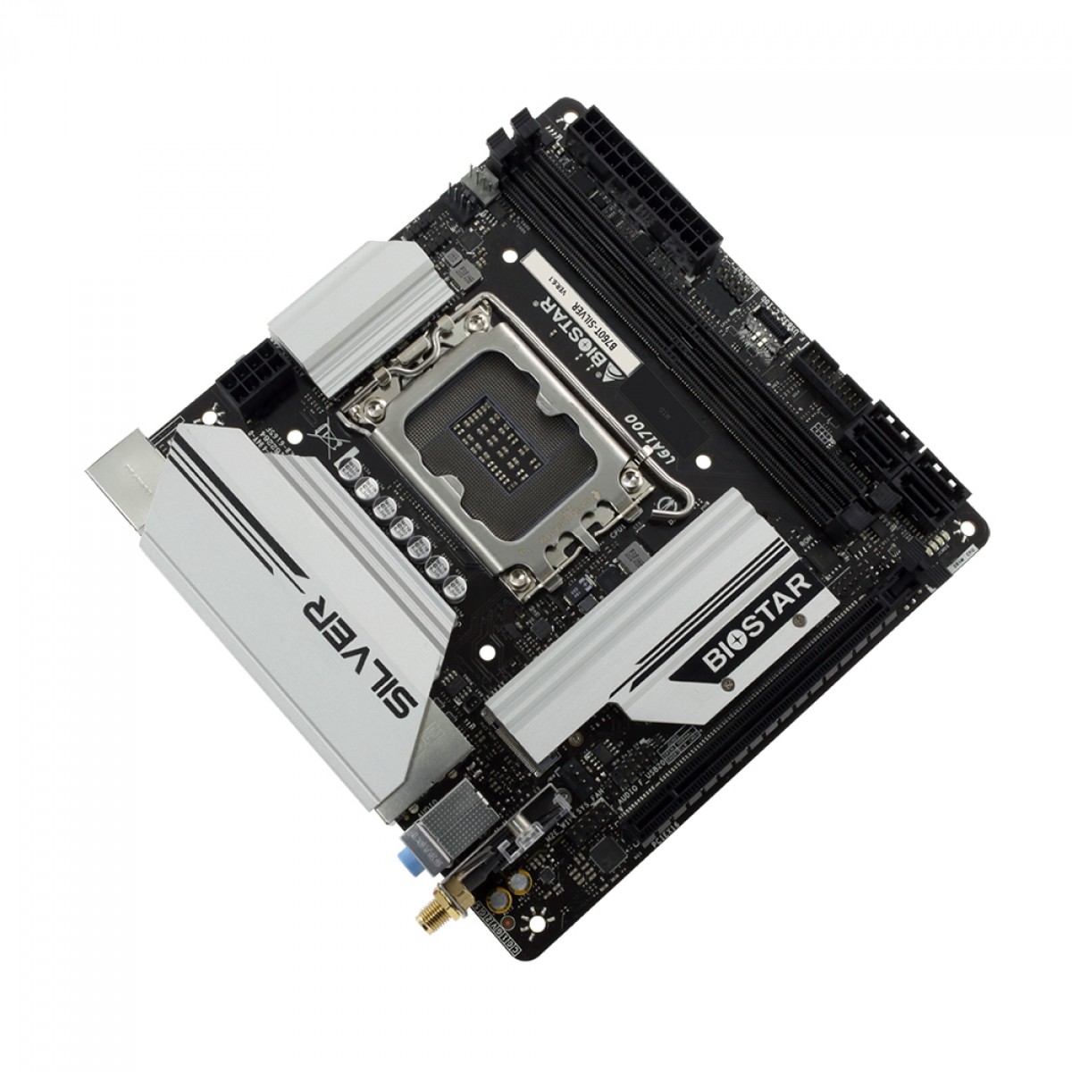 Placa Mãe Biostar B760T-SILVER, Chipset B760, Intel LGA 1700, Mini-ITX, DDR5