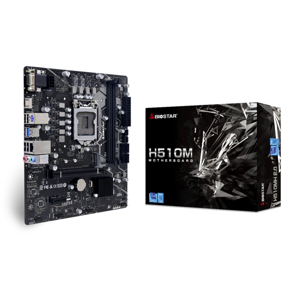 Placa Mãe Biostar H510MH 2.0, Chipset H510, Intel LGA 1200, mATX, DDR4