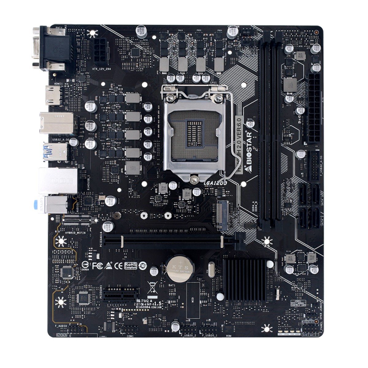 Placa Mãe Biostar H510MH 2.0, Chipset H510, Intel LGA 1200, mATX, DDR4