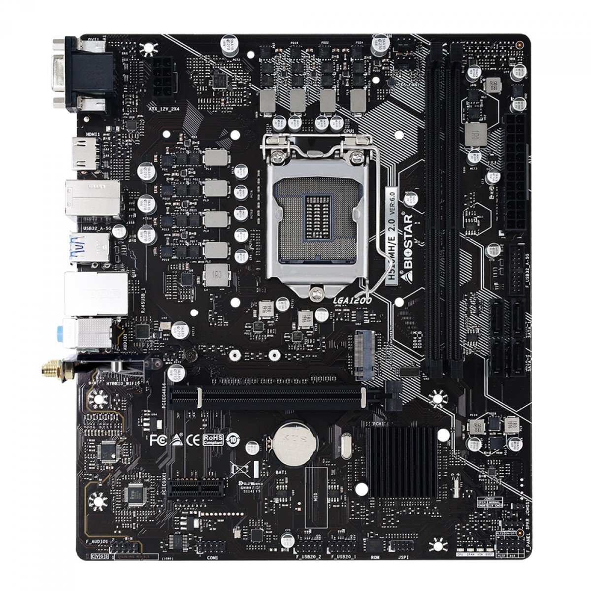 Placa Mãe Biostar H510MH/E 2.0, Chipset H510, Intel LGA 1200, mATX, DDR4