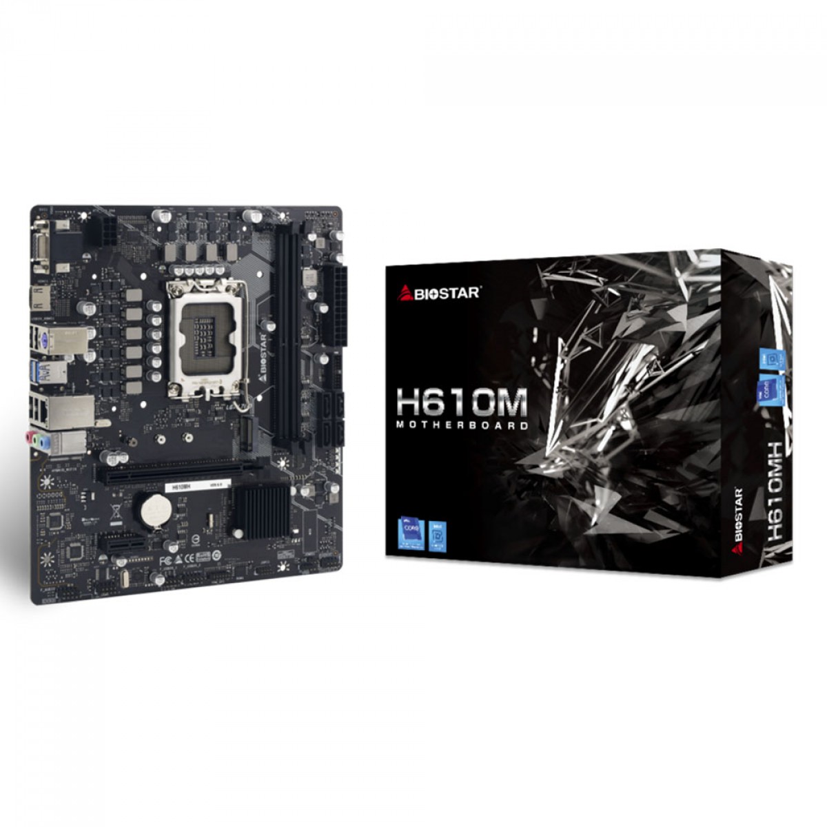 Placa Mãe Biostar H610MH, Chipset H610, Intel LGA 1700, mATX, DDR4