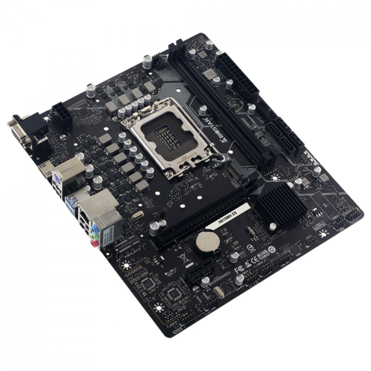 Placa Mãe Biostar H610MH D5, Chipset H610, Intel LGA 1700, MATX, DDR5