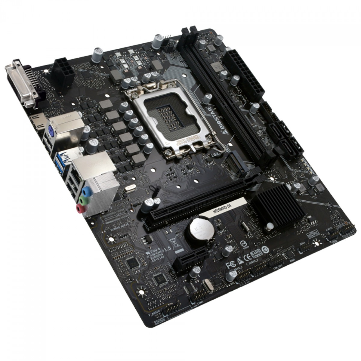 Placa Mãe Biostar H610MHD D5, Chipset H610, Intel LGA 1700, MATX, DDR5