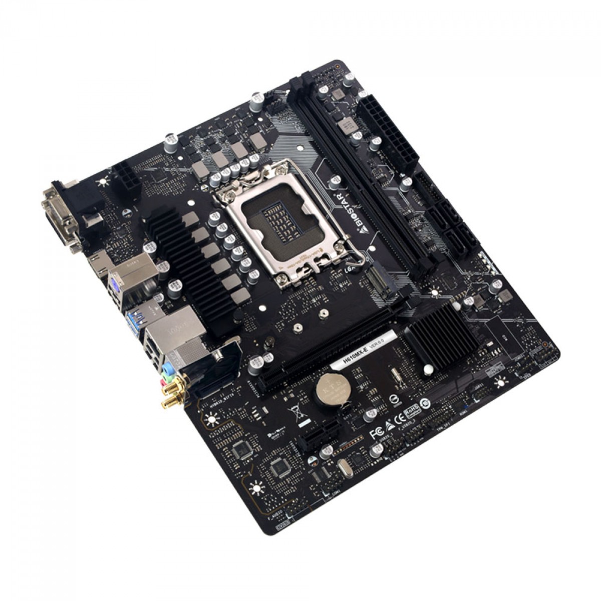 Placa Mãe Biostar H610MX-E, Chipset H610, Intel LGA 1700, mATX, DDR4