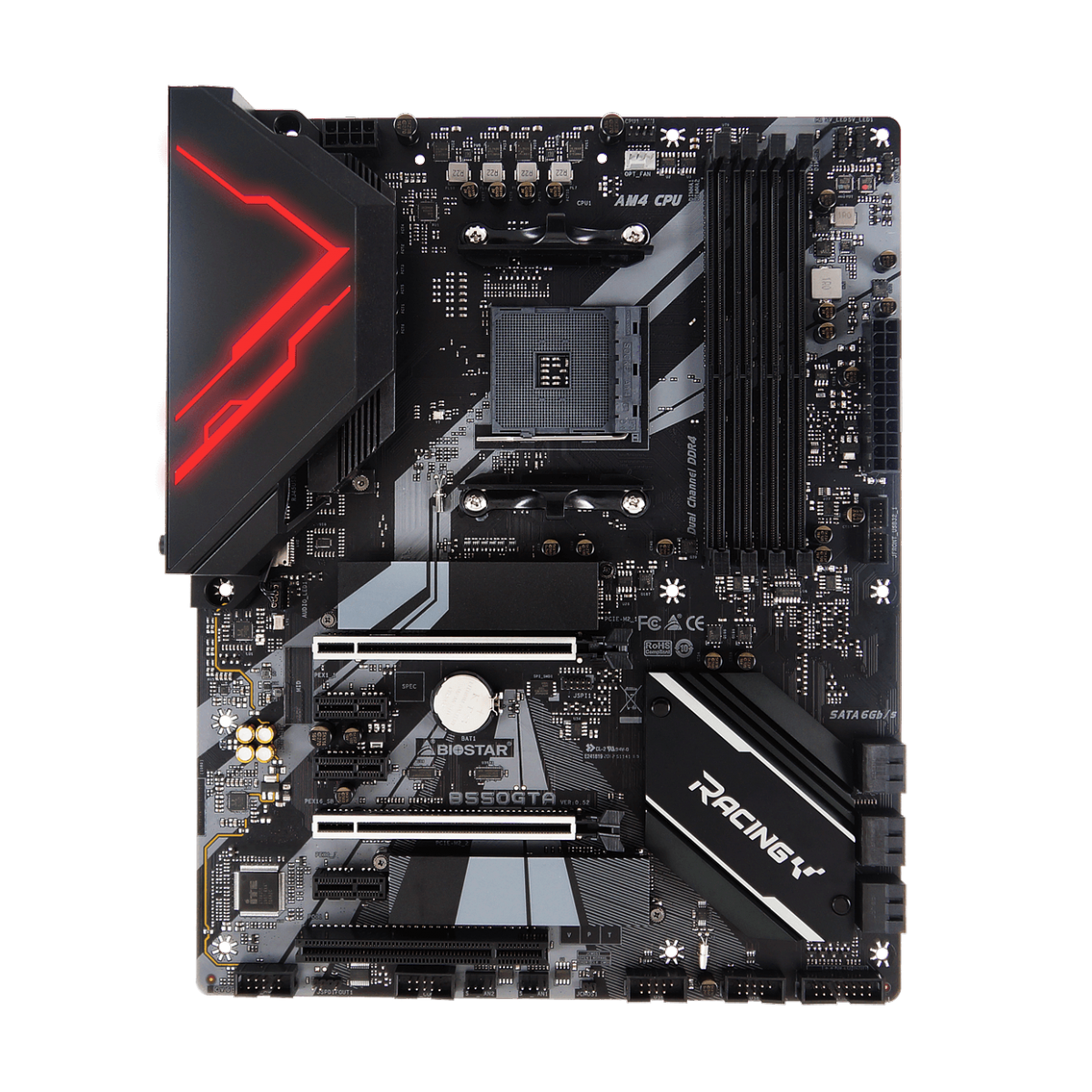 Placa Mãe Biostar Racing B550GTA, Chipset B550, AMD AM4, ATX, DDR4