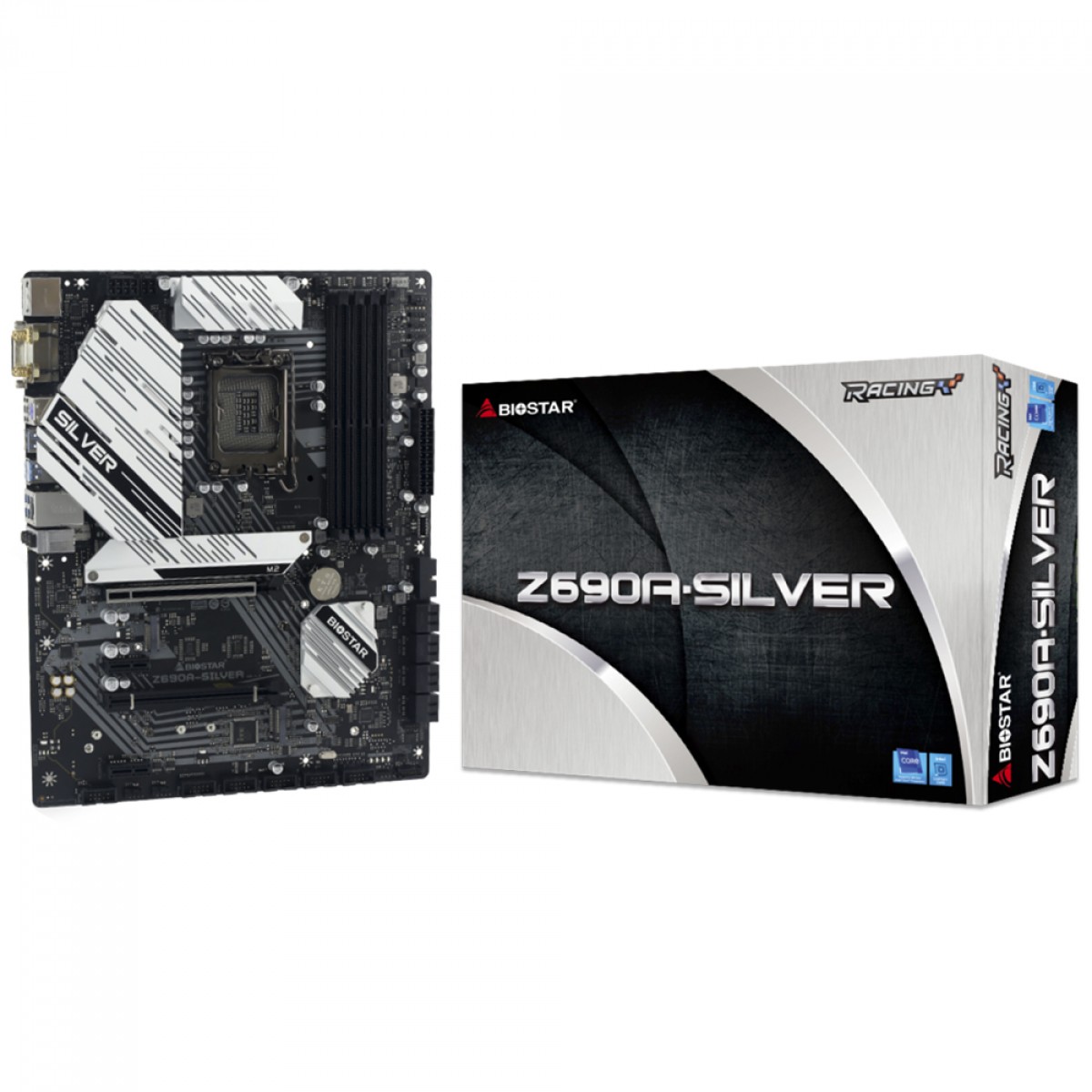 Placa Mãe Biostar Z690A-SILVER, Chipset Z690, Intel LGA 1700, ATX, DDR4