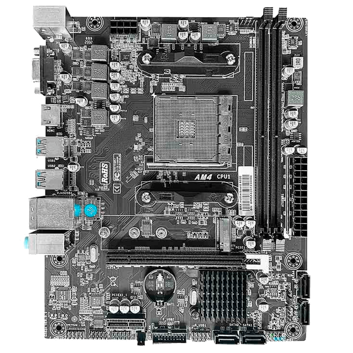 Placa Mãe BRX A520, Chipset A520, AMD AM4, MATX, DDR4, PM-AMDA520-1000