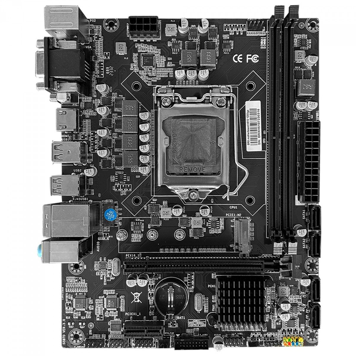 Placa Mãe BRX H510, Chipset H512, Intel LGA 1200, MATX, DDR4, PMBRXH5101200